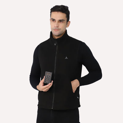 Vest làm nóng ngoài trời bằng lông cừu cực 100% Polyester Áo gilet nam có nhiệt