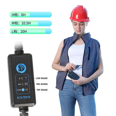 Quạt làm mát có thể điều chỉnh tốc độ Áo làm mát bằng pin Áo làm mát cho thời tiết nóng