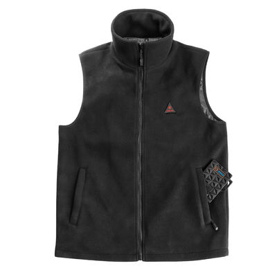 Áo vest săn bắn chạy bằng pin màu đen Máy làm ấm cơ thể được làm nóng bằng tia hồng ngoại xa