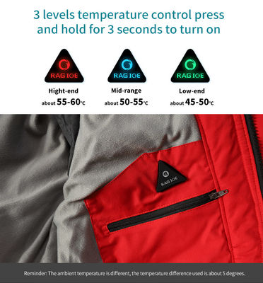 Máy giặt có thể sạc lại Đàn ông Phụ nữ 4 Khu vực sưởi ấm Điện Hooded mùa đông áo khoác sưởi ấm