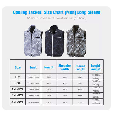Áo làm mát quạt 8.4V có thể sạc lại Áo làm mát điều hòa không khí
