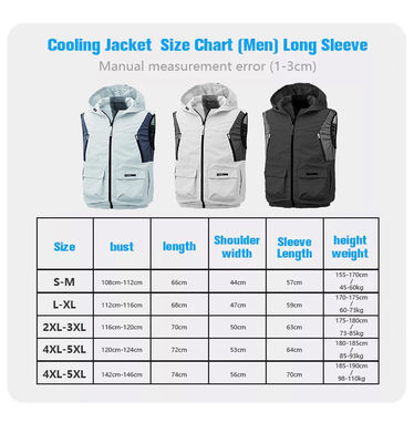 Người đàn ông ngoài trời Quạt làm mát Vest Áo khoác làm mát không khí Áo khoác băng