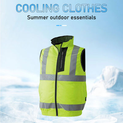 Quạt phản quang huỳnh quang Vest làm mát Quạt đôi Áo sơ mi Hi Vis