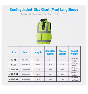 Quạt phản quang huỳnh quang Vest làm mát Quạt đôi Áo sơ mi Hi Vis