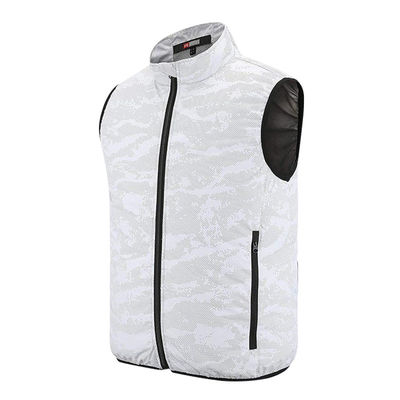 Quần áo bảo hộ lao động Áo vest làm mát có quạt 5V XXL XXXL Áo vest có điều hòa màu trắng