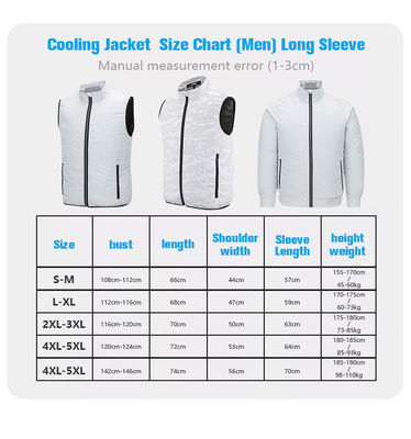 Quần áo bảo hộ lao động Áo vest làm mát có quạt 5V XXL XXXL Áo vest có điều hòa màu trắng