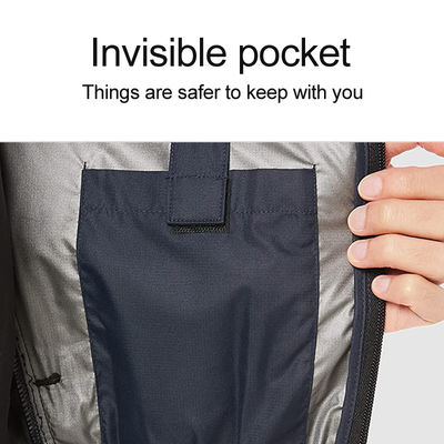 Quần áo điều hòa màu đen Áo khoác làm mát bằng quạt dưới thời tiết nóng 100% Polyester