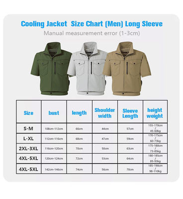 8.4V Áo sơ mi mát mẻ Điều hòa không khí trong lành Áo sơ mi làm mát Ac