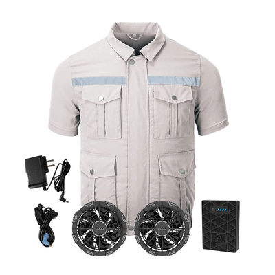 Áo Sơ Mi Cotton Polyester Có Điều Hòa M L XL XXL XXXL Size Xám Nhạt