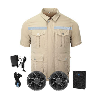 Áo Sơ Mi Cotton Polyester Có Điều Hòa M L XL XXL XXXL Size Xám Nhạt