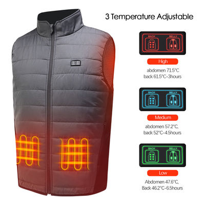 Áo vest chạy bằng pin USB 5V Polyester Áo ghi lê sưởi điện không tay