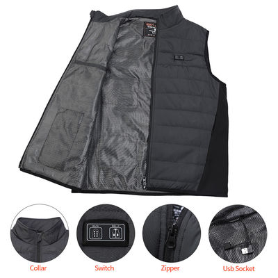 OEM USB Electric Heated Padding Áo gilet hoạt động bằng pin làm nóng FCC