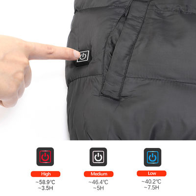 50C 60C Hoạt động bằng pin Vest Ấm hơn Unisex Nhiệt điện USB Áo gilet nóng