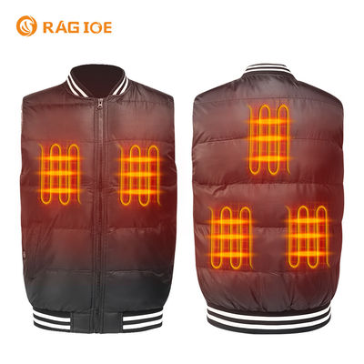 50C 60C Hoạt động bằng pin Vest Ấm hơn Unisex Nhiệt điện USB Áo gilet nóng