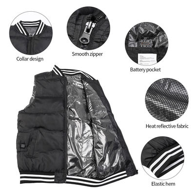 50C 60C Hoạt động bằng pin Vest Ấm hơn Unisex Nhiệt điện USB Áo gilet nóng