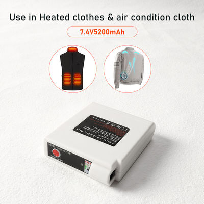 18650 Bộ pin áo giữ nhiệt 11.1V 2600mAh Pin áo khoác nóng