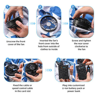 Quần áo bảo hộ lao động Áo vest làm mát có quạt 5V XXL XXXL Áo vest có điều hòa màu trắng