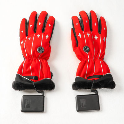 Găng tay sưởi ấm mùa đông ngoài trời 4000mAh Găng tay sưởi ấm mùa đông Găng tay nữ màu đỏ