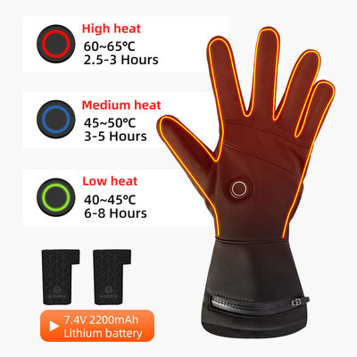 Găng tay câu cá làm nóng 2600mAh Găng tay làm nóng chạy bằng pin Xe máy có ba mức điều chỉnh nhiệt độ