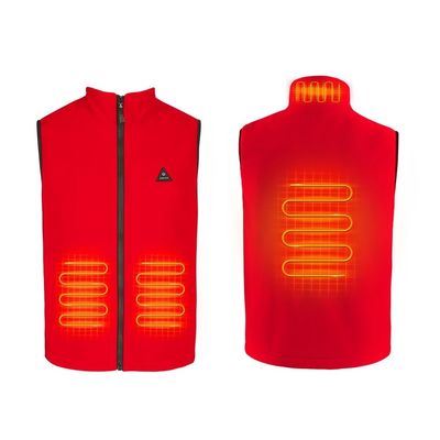 Quần áo sưởi ấm bằng điện tùy chỉnh cho Unisex với bộ pin sợi áo khoác sleeveless sleeveless
