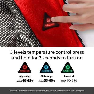 Quần áo sưởi ấm bằng điện tùy chỉnh cho Unisex với bộ pin sợi áo khoác sleeveless sleeveless